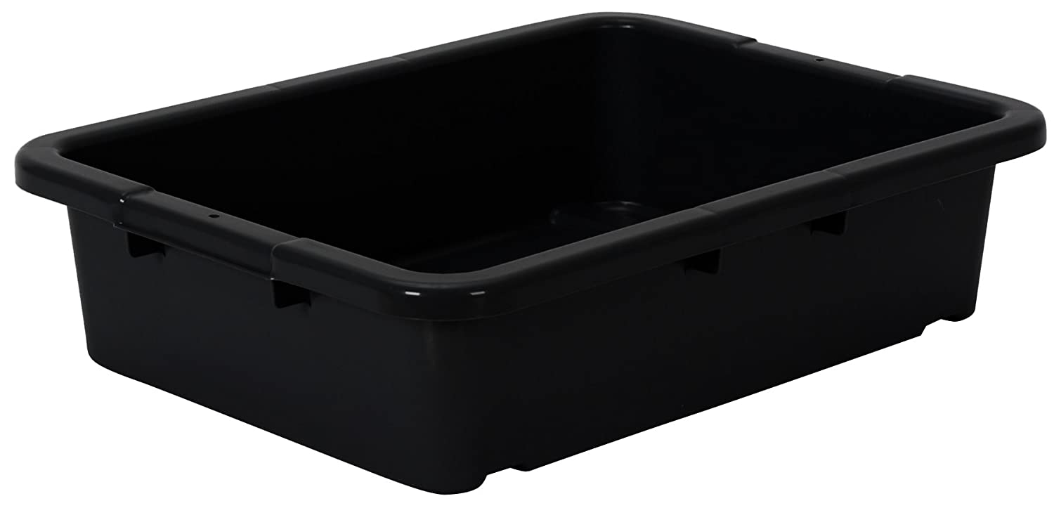 Continental® Heavy-Duty Bussing Tub, Polyethylene, 17.5L Capacity, Blk